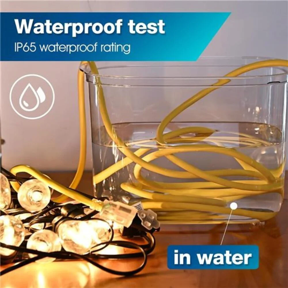 Outdoor Extension Cord 100 FT Waterproof, 12/3 SJTW Heavy Duty 15A 1875W